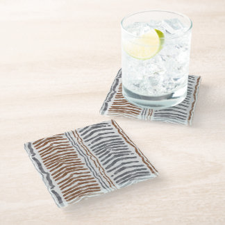 De Vidrio Posavasos moderno gris marrón