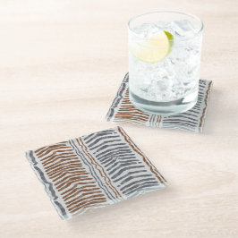 De Vidrio Posavasos moderno gris marrón