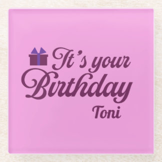 De Vidrio Posavasos para Cumpleaños