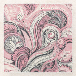 De Vidrio Posavasos Pink Paisley The Home Studio