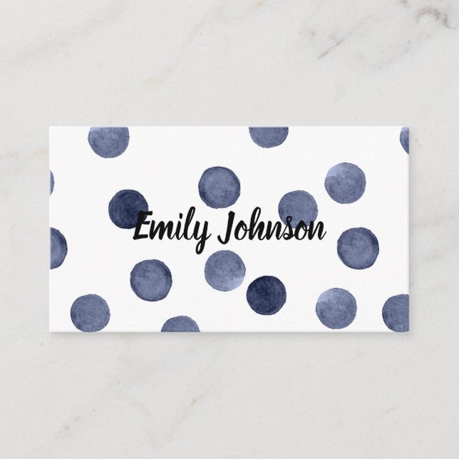 De Visita acuarela, tarjeta personal (Anverso)