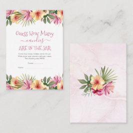 De Visita Adivina floral cuántos caramelos hay en la tarjeta