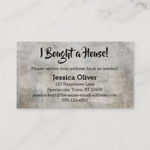 De Visita Apenado, rústico "compré una casa!" Tarjeta
