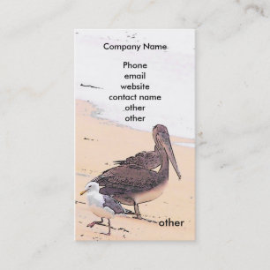 De Visita Autobús del pelícano/de la playa. Tarjeta