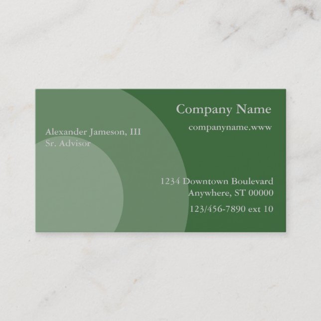 De Visita Autobús. Tarjeta - círculos gráficos (Anverso)