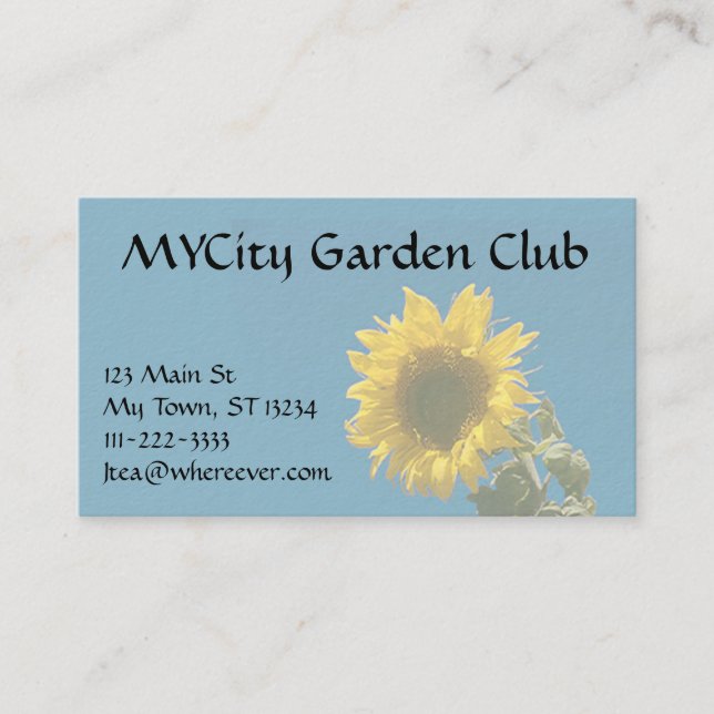 De Visita Autobús. tarjeta - Girasol (Anverso)