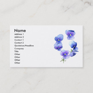 De Visita Azul y púrpura florece la tarjeta floral del