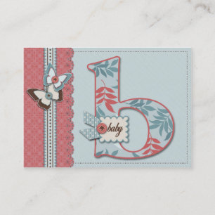 De Visita B está para la tarjeta del recordatorio del bebé