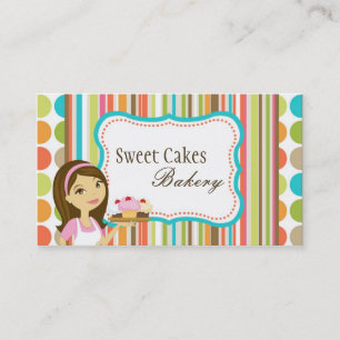De Visita Baker Cup Pasteles Panadería Trajes Dulces Tarjeta