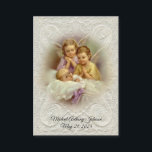 De Visita Bebé católico Baptismal Recuerdo Tarjeta Santa<br><div class="desc">¡Ahora puedes personalizar nuestro hermoso bebé católico Baptismal Recuerden las Sagradas Tarjetas para todos tus amigos y familia! Esta es una imagen religiosa tradicional de ángeles celestiales mirando al bebé. ¡Hacen maravillosos favores de bautismo! Examine nuestra amplia selección de invitaciones,  favores,  tarjetas de agradecimiento,  etc., </div>