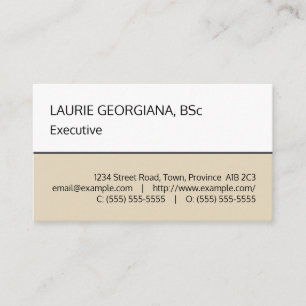 De Visita Beige, blanco, tarjeta profesional simple