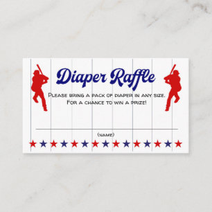 De Visita Béisbol, Sport Baby Shower, tarjeta Diaper Raffle
