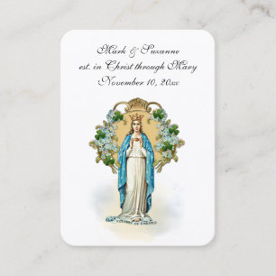 De Visita Boda católica Virgen María Tarjeta Sagrada Religio
