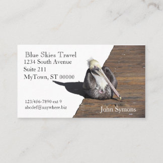 De Visita Bus. Tarjeta - Pelican en el muelle