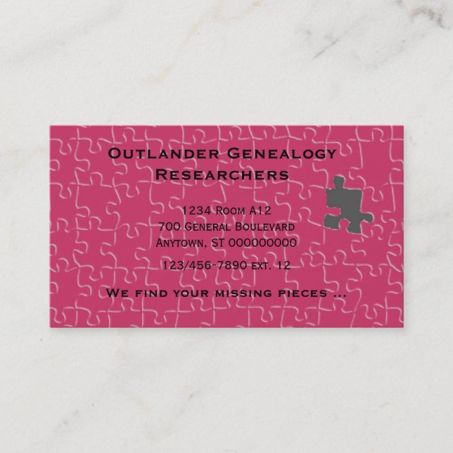 De Visita Bus. Tarjeta - Piezas faltantes (Anverso)