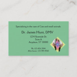 De Visita Bus. Tarjeta - Veterinario - Gatos con diamantes d