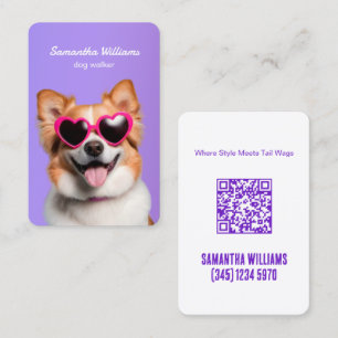 De Visita Caminando Perro Creciendo Clic Para Chat Tarjeta D