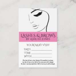 De Visita Cita Tarjeta Cita Cebrows Eyelashes Salon