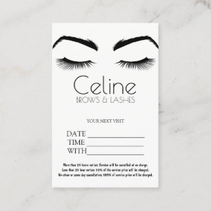 De Visita Cita Tarjeta Cita Cebrows Eyelashes Salon