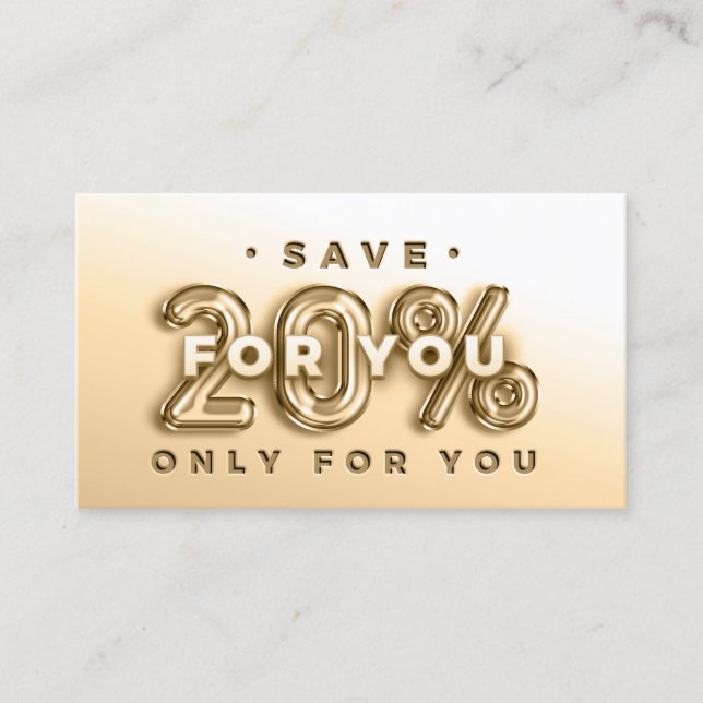 DE VISITA CÓDIGO QR 20%OFF INSERTAR GRACIAS TARJETA (Anverso)