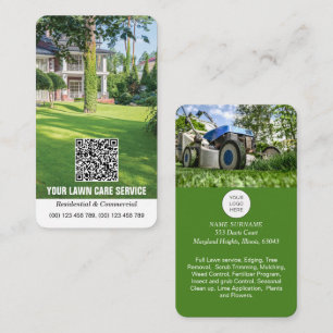 De Visita Código QR tarjeta comercial para Lawn Care
