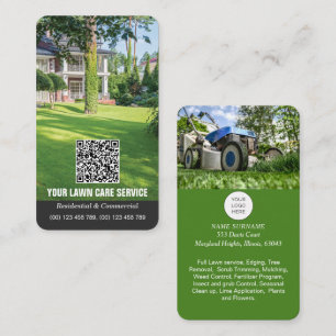 De Visita Código QR tarjeta comercial para Lawn Care