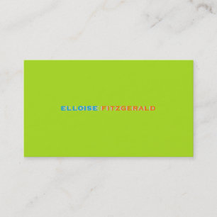 De Visita Colores DIY+fuentes tarjeta empresarial/cal neón