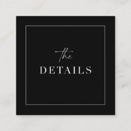 De Visita Cuadrada Boda Clásico Detalles del gabinete Escáner tarjeta