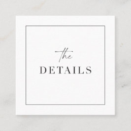 De Visita Cuadrada Boda Clásico Detalles del gabinete Escáner tarjeta