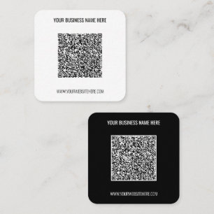 De Visita Cuadrada Código QR y Personalizado Textos Tarjeta profesion
