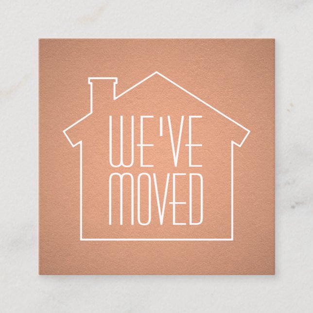 De Visita Cuadrada Hemos movido la tarjeta moderna del recinto del (Anverso)