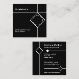De Visita Cuadrada Moderna tarjeta profesional elegante Square Busine