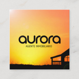 DE VISITA CUADRADA TARJETA AURORA