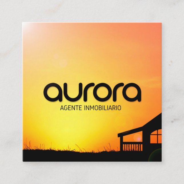 DE VISITA CUADRADA TARJETA AURORA (Anverso)