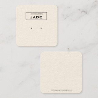 De Visita Cuadrada tarjeta editable para aretes