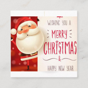 De Visita Cuadrada Tarjeta navideña Merry