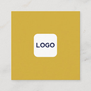 De Visita Cuadrada Tarjeta profesional Square dorada agrega tu logo p