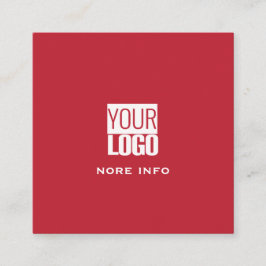 De Visita Cuadrada tarjeta roja cardenal - logotipo personalizado