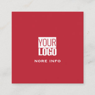 De Visita Cuadrada tarjeta roja cardenal - logotipo personalizado