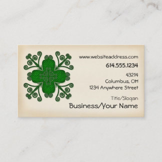De Visita El Celtic remolina diseño verde irlandés:: Tarjeta