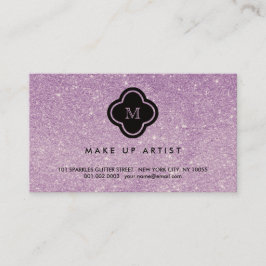 De Visita El purpurina púrpura chispea tarjeta elegante