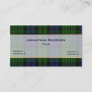 De Visita Elegante Clan MacEwen Plaid Personalizado tarjeta