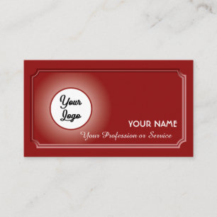 De Visita Elegante logotipo rojo adorno marco rojo tarjeta d