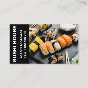 De Visita Elegante restaurante Sushi Personalizado tarjeta d