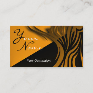 De Visita Elegante tarjeta monograma negro y dorado