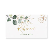 Eucalyptus deja tarjeta Golden Floral Place