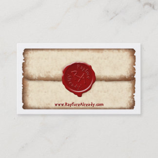 De Visita ¡Éxtasis ya! Tarjeta personal sellada del