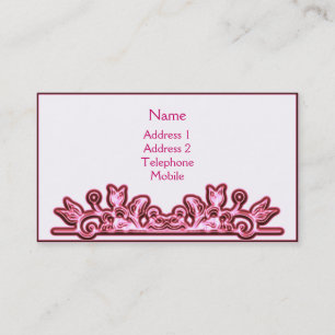 De Visita Florish elegante en rosas - tarjeta del perfil
