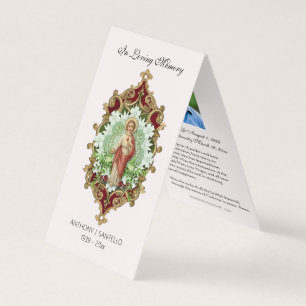 De Visita Funeral Católico Jesús Orar Tarjeta Santa
