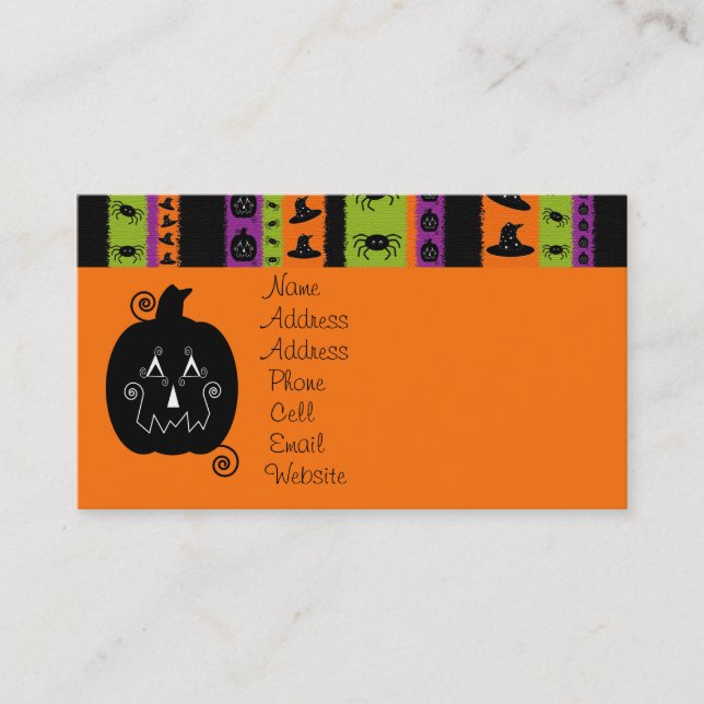 De Visita Halloween raya la tarjeta del perfil (Anverso)